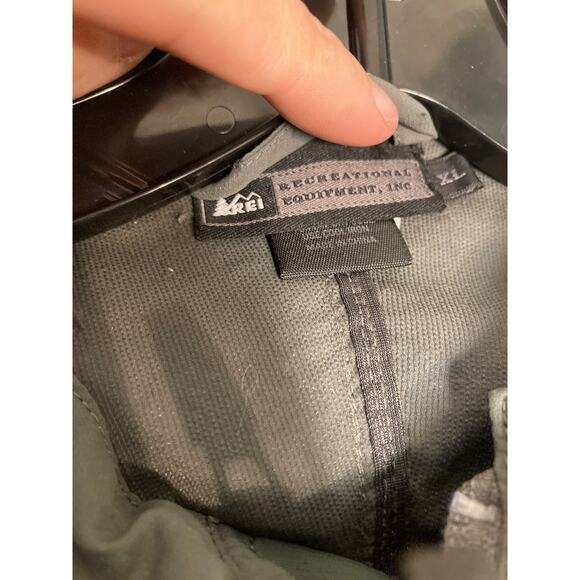 REI Co-op Hooded Lightweight Windbreaker Jacket Soft Olive Green Sz XL - Picture 7 of 11